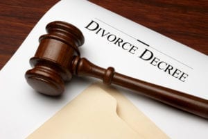 Judge's gavel on Divorce Degree